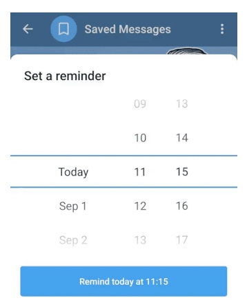 ارسال پیام زمانبندی شده در تلگرام